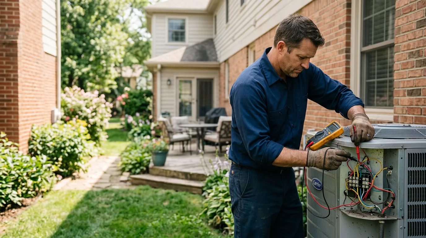 HVAC technician working near Wolcott, CT